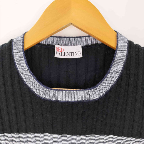 レッドヴァレンティノ RED VALENTINO マルチボーダー S/Sニット レディース import:XS