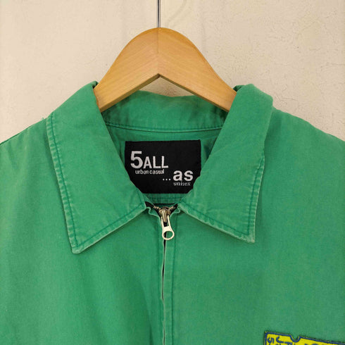 5ALL urban casual as unisex ワッペン刺繍スウィングトップジャケット メンズ FREE