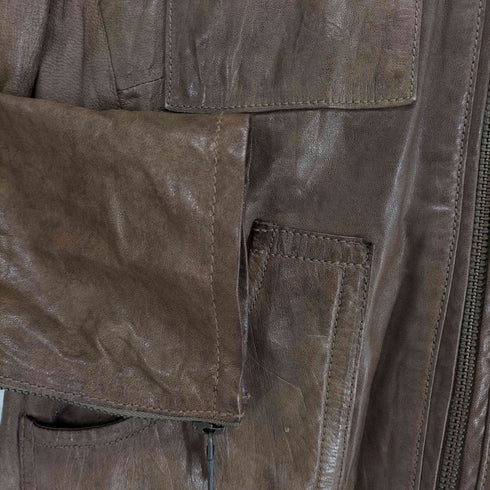 バナナリパブリック BANANA REPUBLIC ラムレザーフーディージャケット レディース JPN:S