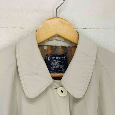 バーバリーズ BURBERRYS MADE IN ENGLAND 裏地ストライプステンカラーコート レディース