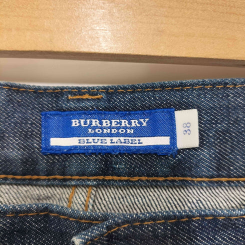 バーバリーブルーレーベル BURBERRY BLUE LABEL 裾裏地 ノバチェック ボタンフライ デニム パンツ メンズ 38