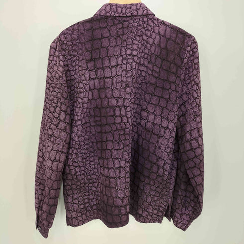 alia PETITE 90-00S 総柄 ポリエステル L/S シャツ レディース 10