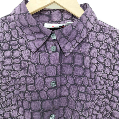 alia PETITE 90-00S 総柄 ポリエステル L/S シャツ レディース 10