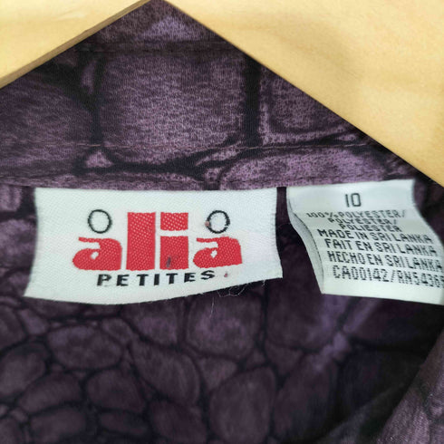 alia PETITE 90-00S 総柄 ポリエステル L/S シャツ レディース 10