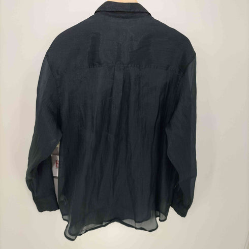 ギャップ Gap 23AW BIG SHIRT SH シアー オーバーサイズ シャツ レディース import:M