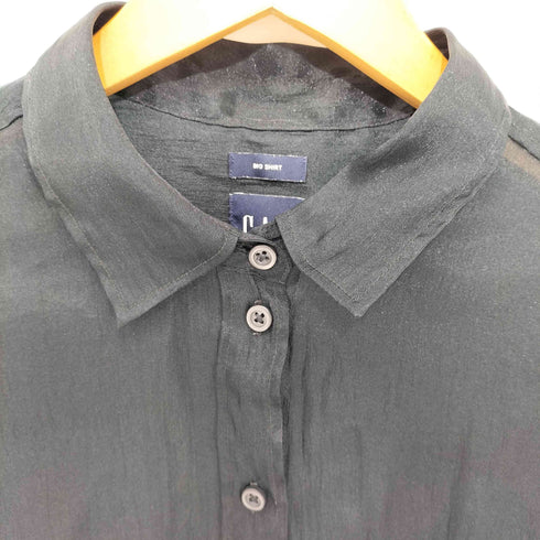 ギャップ Gap 23AW BIG SHIRT SH シアー オーバーサイズ シャツ レディース import:M