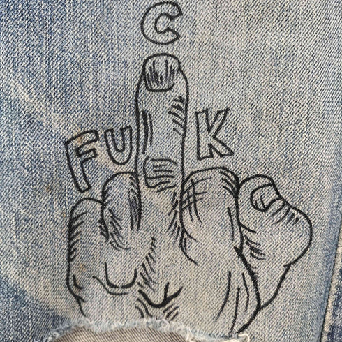 リーバイス Levis 92年製 503BXXボディ ペイントリメイク ダメージデニム メンズ 30