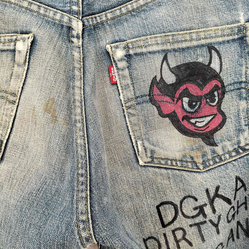 リーバイス Levis 92年製 503BXXボディ ペイントリメイク ダメージデニム メンズ 30