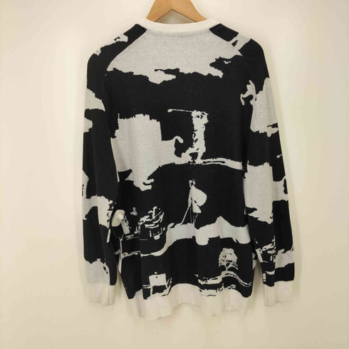 アディダス adidas LONG SLEEVE CREWNECK GRAPHIC SWEATER ヒストリカルジャカード ニット メンズ XO