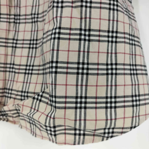 バーバリーロンドン BURBERRY LONDON ロゴ刺繍 ノバチェック柄 七分袖シャツ レディース EUR:38