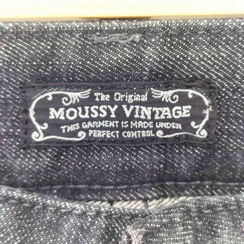 マウジー moussy ストレート ブラックデニムパンツ レディース 24