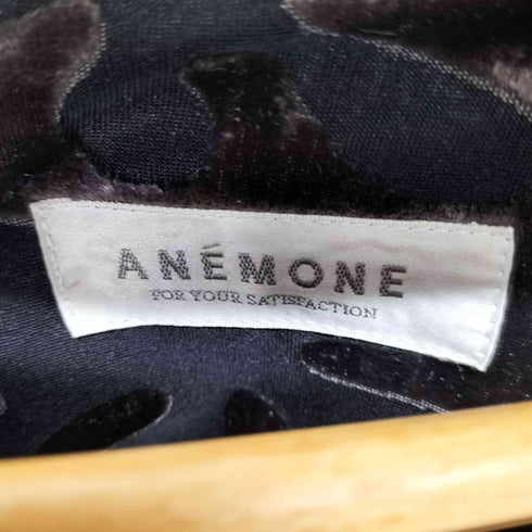 anemone L/S 総柄ベロアワンピース レディース