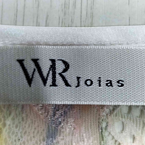 ダブルアールジョイアス WR Joias サテン レース 花柄 切替 クルーネックTシャツ レディース JPN:M