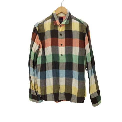 ブルーナボイン BRU NA BOINNE マルチ ブロックチェック L/S シャツ メンズ JPN:0