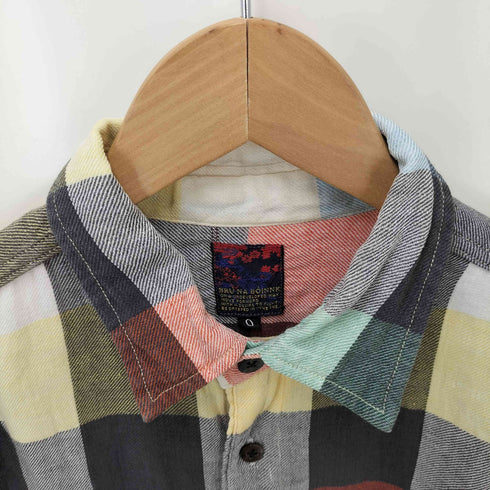 ブルーナボイン BRU NA BOINNE マルチ ブロックチェック L/S シャツ メンズ JPN:0