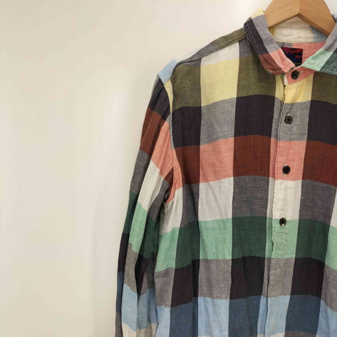 ブルーナボイン BRU NA BOINNE マルチ ブロックチェック L/S シャツ メンズ JPN:0