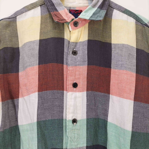 ブルーナボイン BRU NA BOINNE マルチ ブロックチェック L/S シャツ メンズ JPN:0