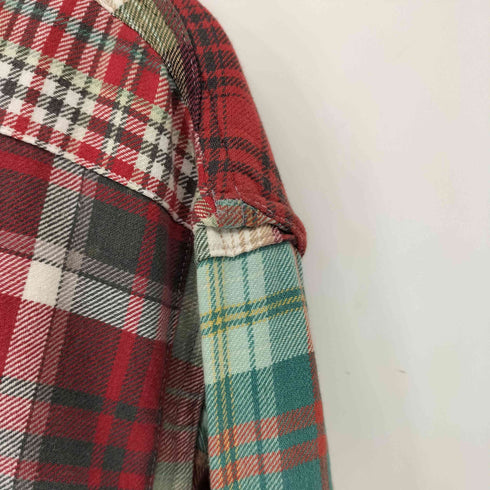 ポロバイラルフローレン Polo by RALPH LAUREN 90S SPORT CODY パッチワーク チェックシャツ メンズ import:L