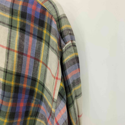 ラルフローレン RALPH LAUREN リネン チェック BDシャツ メンズ import:XL