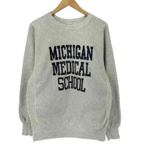 チャンピオン Champion 90S メキシコ製 REVERSE WEAVE MICHIGAN 3段ラバープリント メンズ import:L