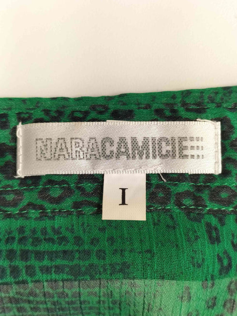 ナラカミーチェ NARACAMICIE アニマル柄 シアーノースリーブシャツ レディース JPN:1