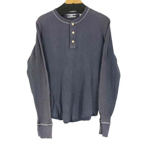 ギャップ Gap 00S ヘンリーネック サーマルカットソー ナス紺 メンズ JPN:S