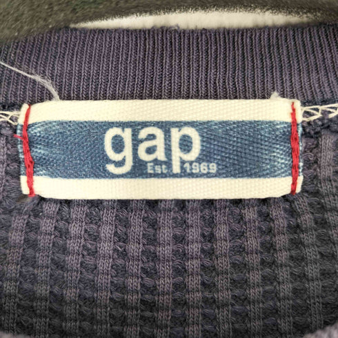 ギャップ Gap 00S ヘンリーネック サーマルカットソー ナス紺 メンズ JPN:S