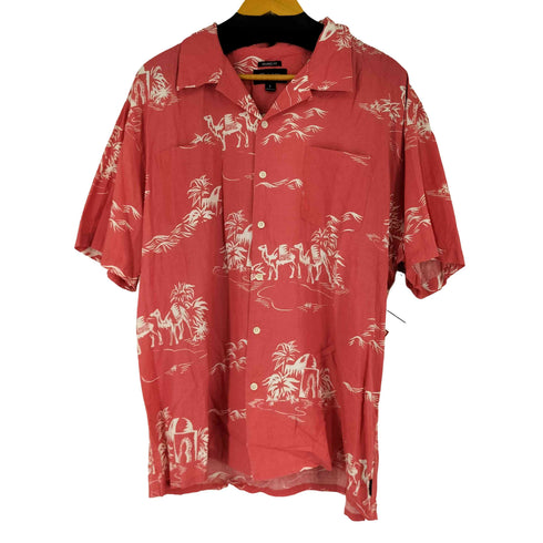 ブリクストン Brixton 総柄 レーヨン混 S/S 開襟シャツ メンズ JPN:L