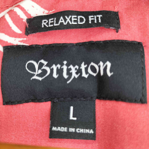 ブリクストン Brixton 総柄 レーヨン混 S/S 開襟シャツ メンズ JPN:L