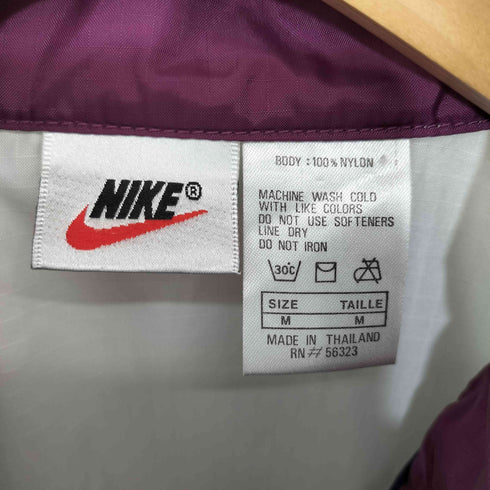 ナイキ NIKE 90S 白タグ スウッシュ刺繍 マルチカラー ジップアップ ジャケット メンズ import:M