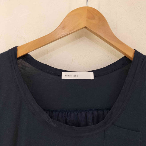 サカイラック sacai luck 素材切替 ロング半袖Tシャツ レディース JPN:1