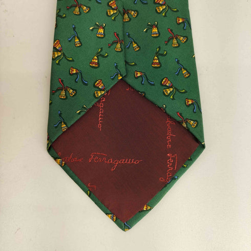サルヴァトーレフェラガモ Salvatore Ferragamo 総柄 シルクネクタイ メンズ