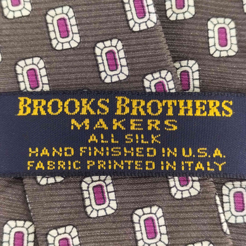 ブルックスブラザーズ BROOKS BROTHERS 総柄 シルクネクタイ メンズ