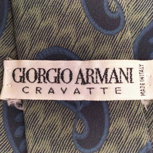 ジョルジオアルマーニ Giorgio Armani ペイズリー柄 シルクネクタイ メンズ
