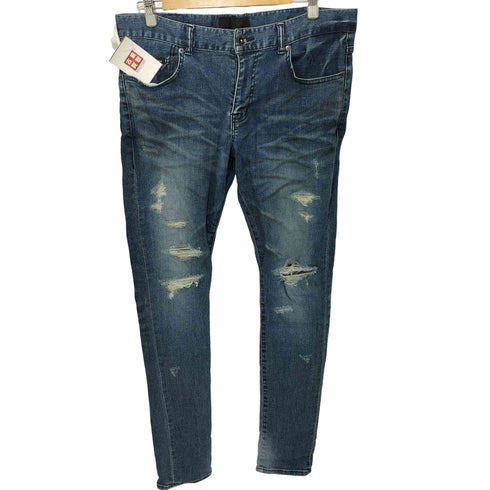 ジャックローズ JACKROSE Y2K ダメージ加工スキニーデニムパンツ メンズ 35