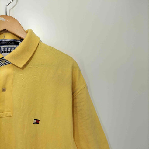 トミーヒルフィガー TOMMY HILFIGER ロゴ刺繍 鹿の子 S/S ポロシャツ メンズ import:L