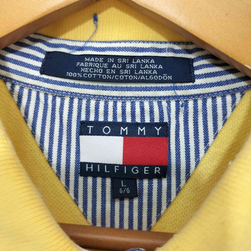 トミーヒルフィガー TOMMY HILFIGER ロゴ刺繍 鹿の子 S/S ポロシャツ メンズ import:L