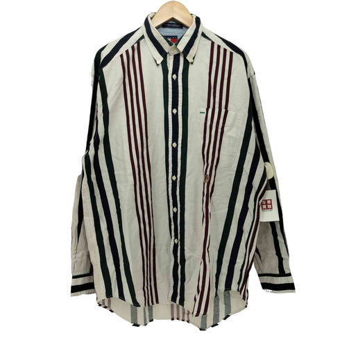 トミーヒルフィガー TOMMY HILFIGER ロゴ刺繍 ボタンダウン L/S シャツ メンズ import:M