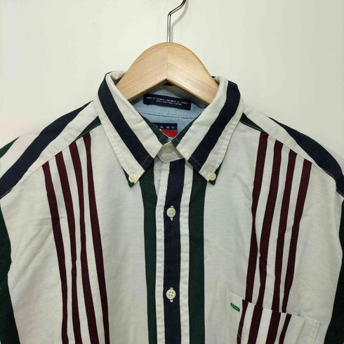 トミーヒルフィガー TOMMY HILFIGER ロゴ刺繍 ボタンダウン L/S シャツ メンズ import:M