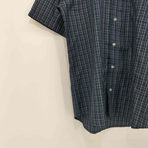 ファーストダウン FIRST DOWN タータンチェック S/S BDシャツ メンズ import:L