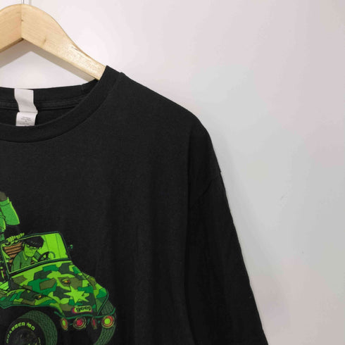 Group Green Jeep バンドプリント S/S クルーネック Tシャツ メンズ import:XL
