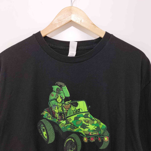 Group Green Jeep バンドプリント S/S クルーネック Tシャツ メンズ import:XL