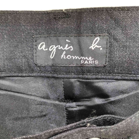 アニエスベーオム Agnes b.homme 90-00S フランス製 ウール ストレート スラックス パンツ Y2K メンズ 36