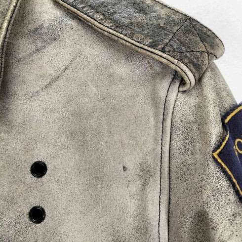 ウィルソン Wilsons Leather POLICE ワッペン ジップアップレザージャケット メンズ JPN:M