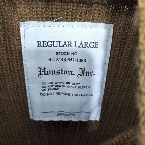 ヒューストン HOUSTON COMMAND ZIP SWEATER エルボーパッチ ドライバーズ ニット メンズ R-L