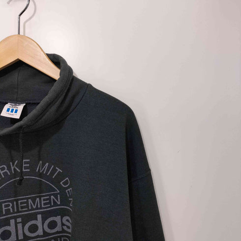 アディダスオリジナルス adidas Originals 日本製 デサント製 フロントプリント ハイネック プルオーバー スウェット メンズ L-O