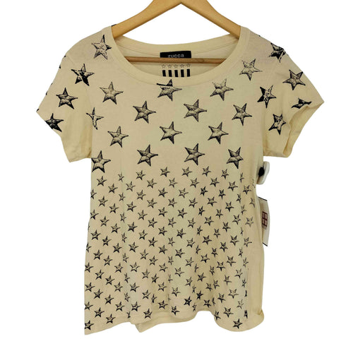 ズッカ ZUCCa スタープリントクルーネック半袖Tシャツ レディース M