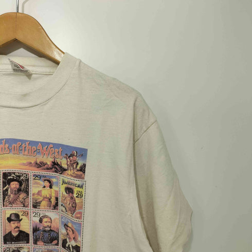 80S FRUIT OF THE LOOM ボディ LEGENDS OF THE WEST 西部 伝説的人物 プリント シングルステッチ S/S Tシャツ メンズ import:L