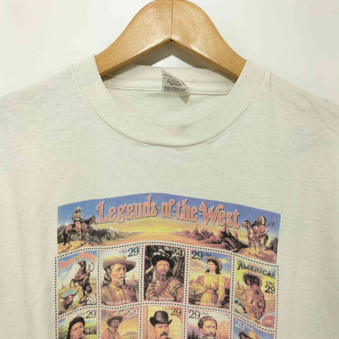 80S FRUIT OF THE LOOM ボディ LEGENDS OF THE WEST 西部 伝説的人物 プリント シングルステッチ S/S Tシャツ メンズ import:L