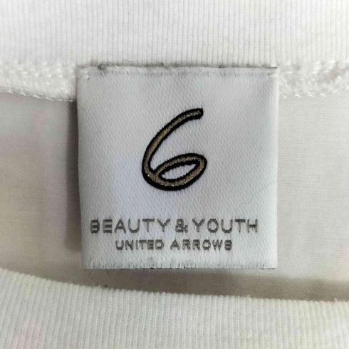 ロクビューティーアンドユースユナイテッドアローズ 6 BEAUTY & YOUTH UNITED ARROWS バック刺繍 クルーネック Tシャツ レディース